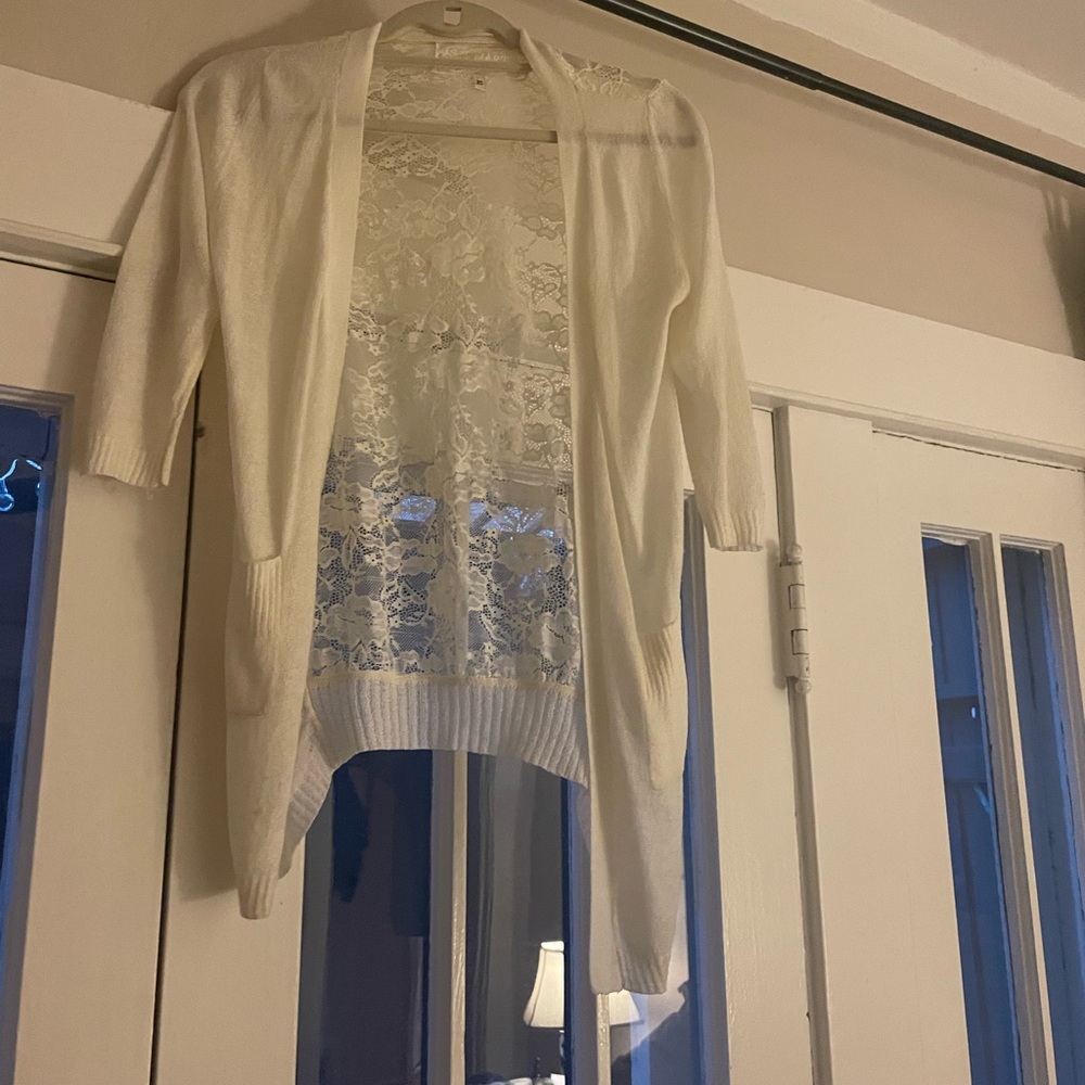 Vintage White Lace Cardigan